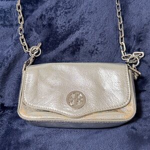 Tory Burch Silver Chain Crossbody Bag